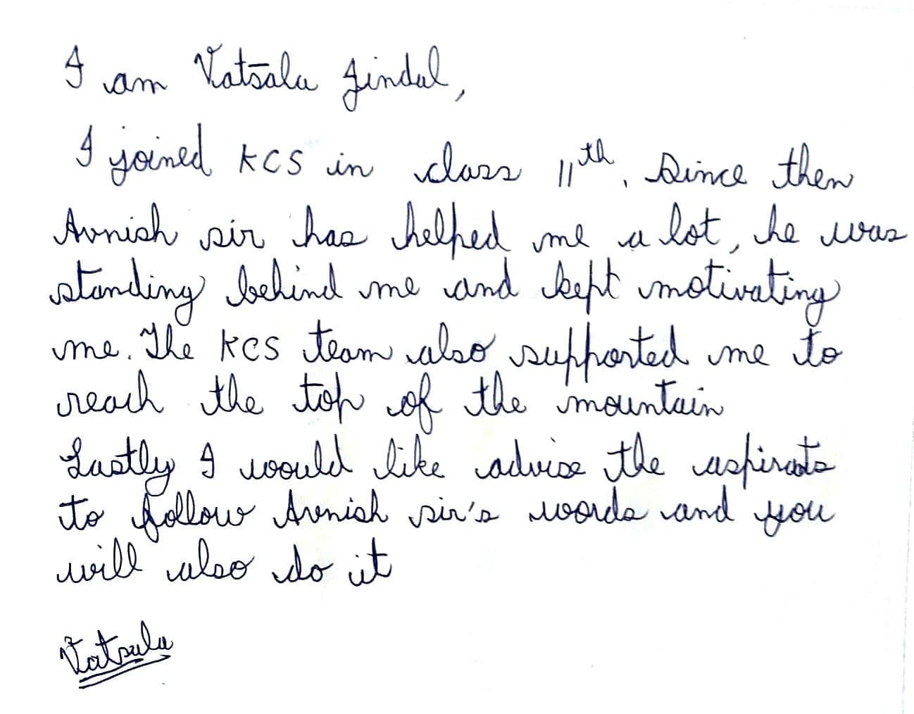 VATSALA JINDAL Result